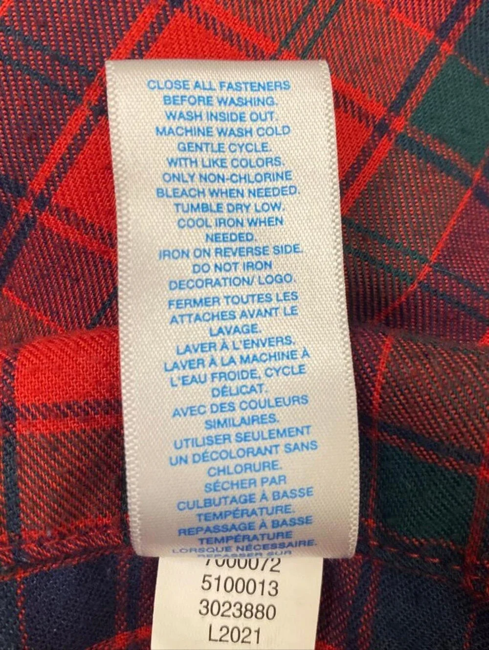 The Children's Place Kids Red Plaid Button-Front Pajama Set Size XL